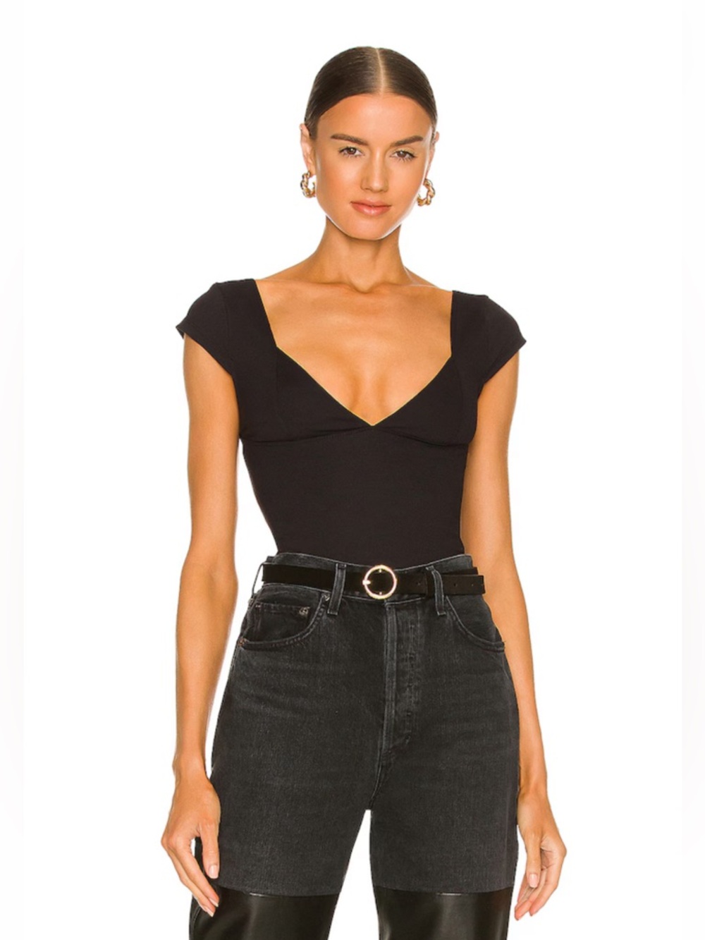 Free People Duo Corset Cami in Black